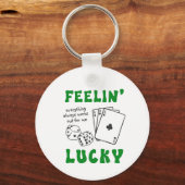 Custom Feelin' Lucky Postive Affirmation Schlüsselanhänger (Vorderseite)