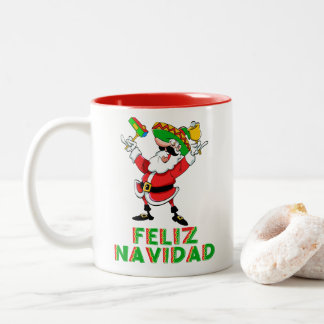 Custom Feliz Navidad Mexiko Weihnachten Zweifarbige Tasse