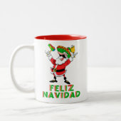 Custom Feliz Navidad Mexiko Weihnachten Zweifarbige Tasse (Links)