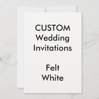 Custom FELT WHITE Wedding Einladungen 5"x7"