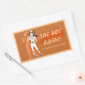 Custom Female Baseball Player Sticker (Umschlag)