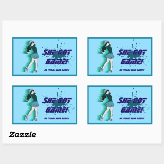 Custom Female Golf Player Sticker (Blatt)