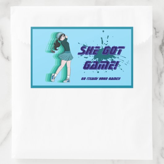 Custom Female Golf Player Sticker (Tasche)