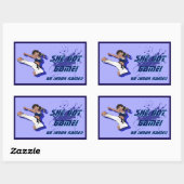 Custom Female Martial Artist Sticker (Blatt)
