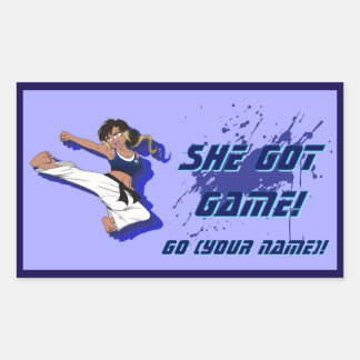 Custom Female Martial Artist Sticker