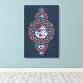 Custom Festival Kawaii Fox Ornamental Mandala Leinwanddruck (Insitu (Holzboden))