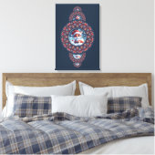 Custom Festival Kawaii Fox Ornamental Mandala Leinwanddruck (Insitu (Schlafzimmer))