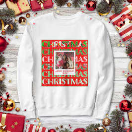 Custom Festivals Red Green Weihnachts-Foto Sweatshirt