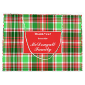 Custom Festivals Red Green Weihnachtsfeiertag Weiß Große Geschenktüte (Rückseite)