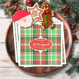 Custom Festivals Red Green Weihnachtsfeiertag Weiß Serviette