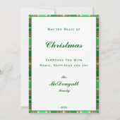 Custom Festivals Red Green Weihnachtsfotokarte Feiertagskarte (Rückseite)