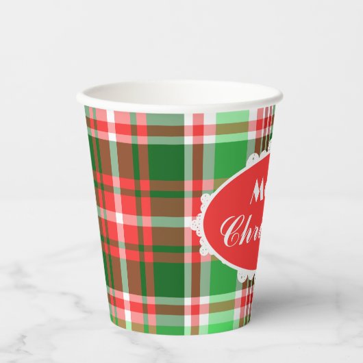Custom Festivals Red Green White Christmas Party Pappbecher (Vorderseite)