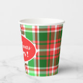 Custom Festivals Red Green White Christmas Party Pappbecher (Rückseite)