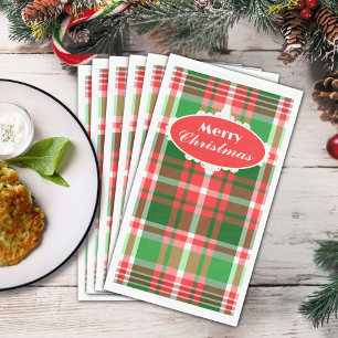 Custom Festivals Red Green White Christmas Party Serviette