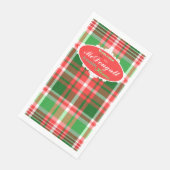 Custom Festivals Red Green White Christmas Party Serviette (Ecke)