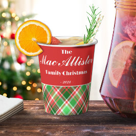 Custom Festivals Red Green White Holiday Party Pappbecher