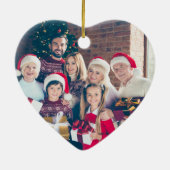 Custom Festive 2-seitige Foto Weihnachten Keramik Ornament (Hinten)