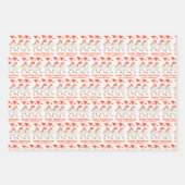 Custom Festive Christmas Ducks Family Name Geschenkpapier Set (Vorderseite)