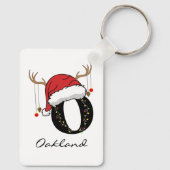 Custom Festive Christmas Keychain for Coworkers Schlüsselanhänger (Rückseite)