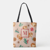 Custom Festive Fluffy Dog Weihnachtsfeier Tasche (Rückseite)