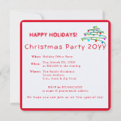 Custom Festive Modern Elegantes Rotes Weihnachtsfe Einladung (Vorderseite)