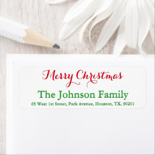 Custom Festive Red Green Script Frohe Weihnachten