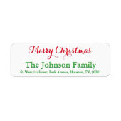 Custom Festive Red Green Script Frohe Weihnachten (Vorne)