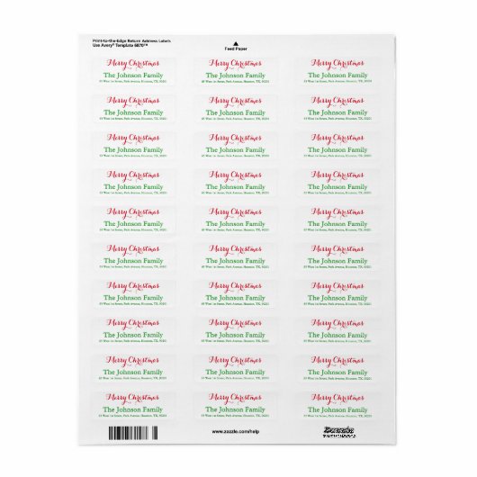 Custom Festive Red Green Script Frohe Weihnachten (Vorne)
