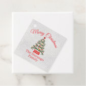 Custom Festive Xmas Tree Christmas Paper Square Geschenkanhänger (Beispiel)