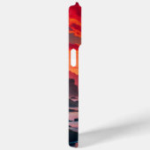 Custom Fiery Sunset Coastline - Ocean Cliffs Case-Mate iPhone Hülle (Rückseite / Rechts)