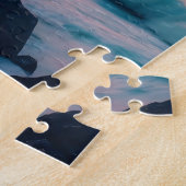 Custom Fiery Sunset Coastline - Ocean Cliffs Puzzle (Seite)