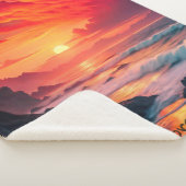 Custom Fiery Sunset Coastline - Ocean Cliffs Sherpadecke (3/4)