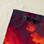 Custom Fiery Sunset Coastline - Ocean Cliffs Strandtuch (Beispiel)
