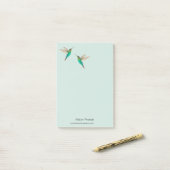 Custom Fiery-throated Hummingbirds Notepad Post-it Klebezettel (Auf Schreibtisch)