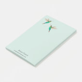 Custom Fiery-throated Hummingbirds Notepad Post-it Klebezettel (angewinkelt)