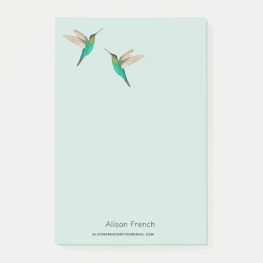 Custom Fiery-throated Hummingbirds Notepad Post-it Klebezettel (Vorderseite)