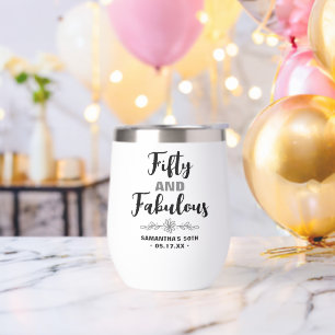 Custom Fifty und Fabulous Meilenstein am Geburts