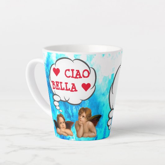 Custom-Film CIAO BELLA-Kristall-Engel Milchtasse (Linke Ecke)