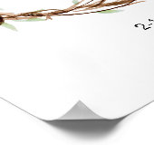 Custom Finger Print Wreath, Guest Book Alternative Poster (Ecke)