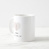 Custom Fingerprint Heart Wedding Anniversary Kaffeetasse (Vorderseite Links)