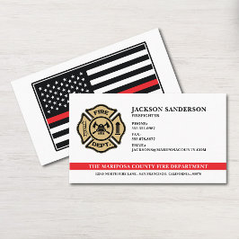Custom Fire Department Firefighter Fireman Logo Visitenkarte