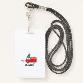 Custom Fire Truck Birthday Party Pass Gefallen Ausweis (Rückseite mit Schlüsselband)