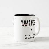 Custom Fire Wifey They Red Line Feuerwehrmann-Ehef Zweifarbige Tasse (VorderseiteRechts)