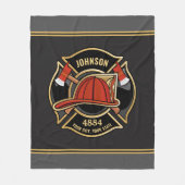 Custom Firefighter Fireman Fire Station Department Fleecedecke (Vorderseite)