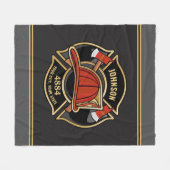 Custom Firefighter Fireman Fire Station Department Fleecedecke (Vorderseite (Horizontal))