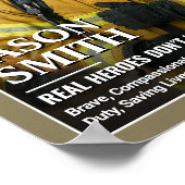 Custom Firefighter Geschenk Fireman Magazine Cover Poster (Ecke)