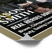 Custom Firefighter Geschenk Fireman Magazine Cover Poster (Ecke)