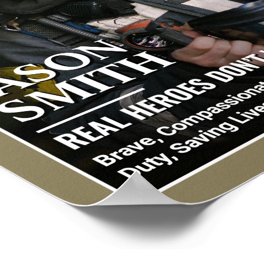 Custom Firefighter Geschenk Fireman Magazine Cover Poster (Ecke)