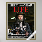 Custom Firefighter Geschenk Fireman Magazine Cover Poster (Vorne)