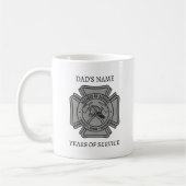 Custom Firefighter Name Years of Service Gift Kaffeetasse (Links)